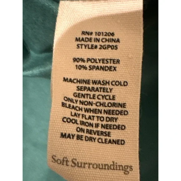 Soft Surroundings Faux Suede Paisley Open Front Waterfall Jacket Boho M NWT - Picture 6 of 10